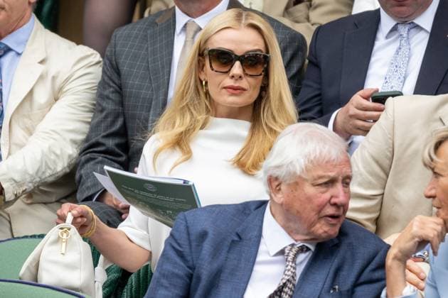 Katherine Jenkins and Andrew Levitas watch tennis from The Royal Box on the first day of the Wimbledon tennis championships held at the All England Lawn Tennis & Croquet Club Featuring: Katherine Jenkins, Andrew Levitas Where: London, United Kingdom When: 01 Jul 2024 Credit: Ray Tang Cover Images **STRICTLY EDITORIAL USE ONLY** EDITORIAL USE ONLY. NOT FOR USE BY NEWSPAPERS BASED IN THE UK. Copyright: xx coverimg53903460