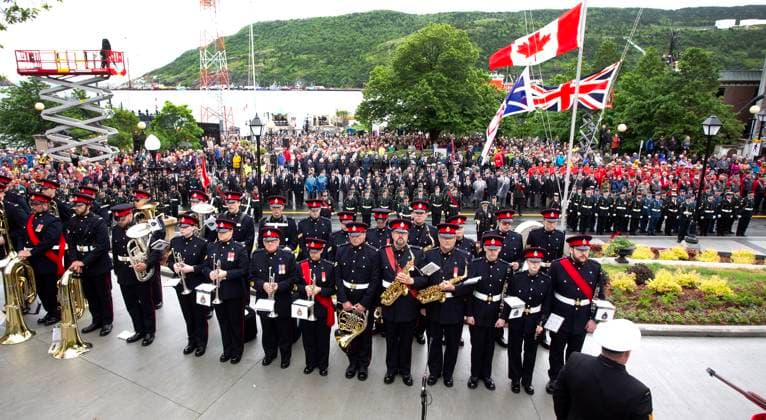 July 1, 2024, St. John s, Nl, Canada: An unknown First World War Newfoundland and Labrador soldier is interned at the National War Memorial in St. John s on Monday, July 1, 2024. St. John s Canada  - ZUMAc35_ 20240701_zaf_c35_017 Copyright: xPaulxDalyx