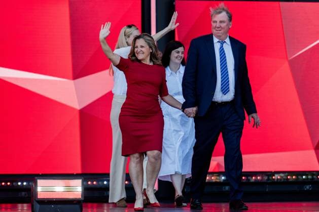 July 1, 2024, Ottawa, On, Canada: Minister of Finance and Deputy Prime Minister Chrystia Freeland and her husband Graham Bowley arrive ahead of Canada Day celebrations at LeBreton Flats in Ottawa, on Monday, July 1, 2024. Ottawa Canada  - ZUMAc35_ 20240701_zaf_c35_040 Copyright: xSpencerxColbyx