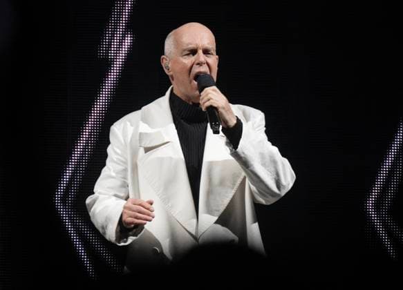 Singer Neil Tennant of English synth-pop duo Pet Shop Boys performs at their concert in Prague, Czech Republic, on July 1, 2024. (CTKxPhoto MichaelaxRihova) CTKPhotoP2024070108532  CTKPhotoP2024070108532