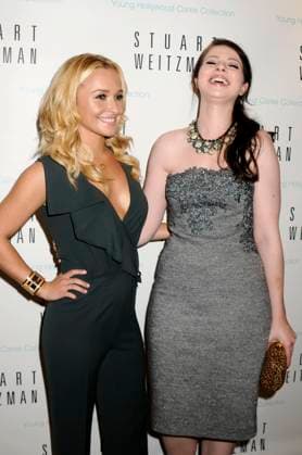Fashion s Night Out Michelle Trachtenberg and Hayden Panettiere make a personal appearance for Fashion s Night Out to present their Young Hollywood Cares shoe collection at Stuart Weitzman in New York, NY on September 08, 2011 by Joy Scheller iPhoto New York NY USA EDITORIAL USE ONLY Copyright: x2011xbyxJoyxScheller Photolive.comx JoyxSchellerx iphotos291662