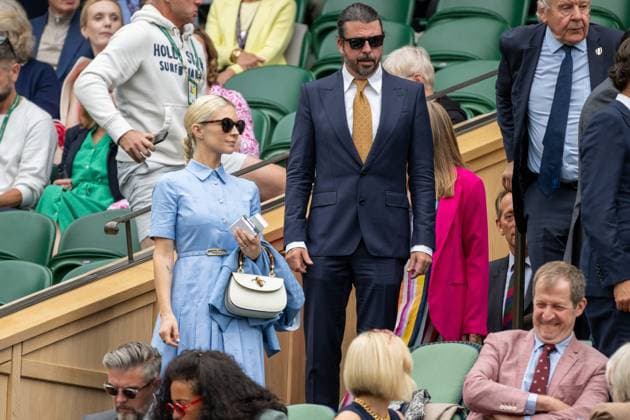 Jordyn Grohl and Dave Grohl watch tennis from the Royal Box on the second day of the Wimbledon tennis championships held at the All England Lawn Tennis & Croquet Club. Featuring: Jordyn Grohl, Dave Grohl Where: London, London, United Kingdom When: 02 Jul 2024 Credit: Ray Tang Cover Images **STRICTLY EDITORIAL USE ONLY** EDITORIAL USE ONLY. NOT FOR USE BY NEWSPAPERS BASED IN THE UK. Copyright: xx coverimg53915474