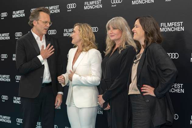 Christoph Gröner, Kate Winslet, Kate Solomon and Julia Weigl at the premiere of the feature film The Photographer Lee and the presentation of the Cinemerit Award at the 41 Filmfest München 2024 at the Deutsches Theater Munich, 02 07 2024 Foto:xN.xKolinzx xFuturexImagex winslet_4603