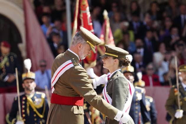 Bilder des Jahres 2024, Entertainment 07 Juli Entertainment Themen der Woche KW27 Entertainment Bilder des Tages 03-07-2024 Saragossa King Felipe and Princess Leonor visited the employment offices of the military academy in Zaragoza. No Spain Â  Copyright: xPPEx