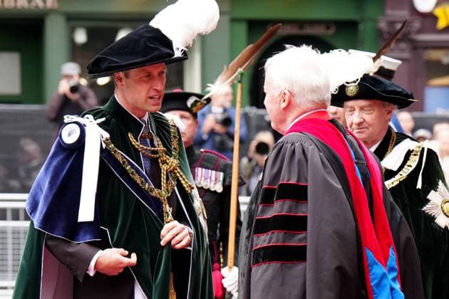 . 03 07 2024. Edinburgh, United Kingdom. King Charles III, Queen Camilla and Prince William at the Order of the Thistle Service at St Giles Cathedral in Edinburgh, on the second day of Royal Week in Scotland.  xPoolx xi-Imagesx IIM-25347-0010