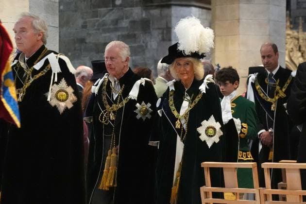 Entertainment Themen der Woche KW27 Entertainment Bilder des Tages . 03 07 2024. Edinburgh, United Kingdom. King Charles III, Queen Camilla and Prince William at the Order of the Thistle Service at St Giles Cathedral in Edinburgh, on the second day of Royal Week in Scotland.  xPoolx xi-Imagesx IIM-25347-0017