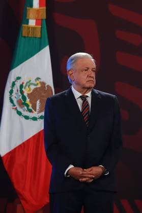 President of Mexico, Andres Manuel Lopez Obrador, during a briefing conference at National Palace. where he announced that the Financial Intelligence Unit (UIF) will present a report on people linked to organized crime. Mexico City Mexico - ZUMAe321 20240703_zia_e321_014 Copyright: xCarlosxSantiagox