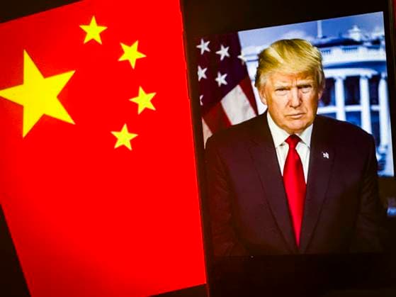 July 1, 2024, New York, New York, United States of America: The official White House portrait of President Donald Trump in front of a Chinese state flag...The 2024 US Presidential Election is marked by intense competition and significant issues. Key topics include the economy, healthcare, and immigration. Economic discussions focus on inflation, job creation, and policies for sustainable growth. Healthcare debates revolve around the affordability and accessibility of medical services. Immigration policy remains contentious, with debates on border security and pathways to citizenship. Climate change and energy policies are also critical, with candidates presenting varied approaches to environmental sustainability and energy independence. Add - ZUMAb177 20240701_aap_b177_148 Copyright: xTaidghxBarronx