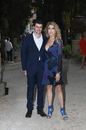 Premio Globo d Oro Verleihung in Rom Rome, German Academy Villa Massimo 64th edition of the Golden Globe, In the photo: Gabriella Carlucci with her son  Copyright: xVincenzoxLandix xipa-agency.netx xVincenzoxLandix IPA_Agency_IPA47709612