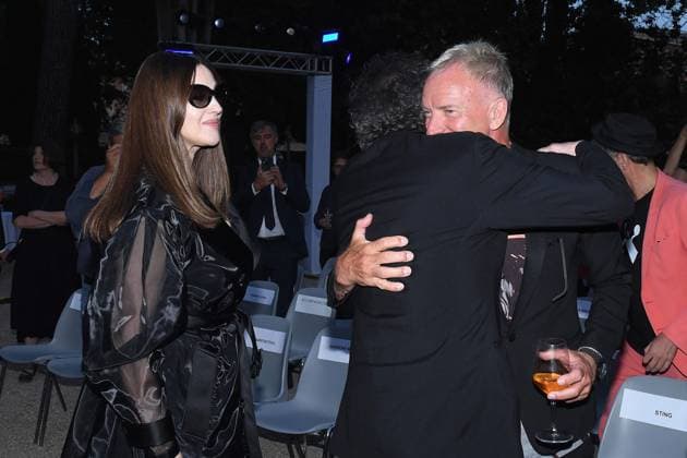 Premio Globo d Oro Verleihung in Rom Rome, German Academy Villa Massimo 64th edition of the Golden Globe, In the photo: Monica Bellucci Tim Burton Sting  Copyright: xVincenzoxLandix xipa-agency.netx xVincenzoxLandix IPA_Agency_IPA47709980
