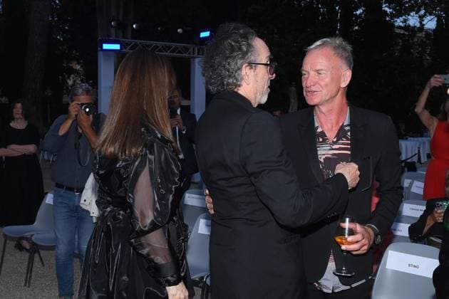 Premio Globo d Oro Verleihung in Rom Rome, German Academy Villa Massimo 64th edition of the Golden Globe, In the photo: Monica Bellucci Tim Burton Sting  Copyright: xVincenzoxLandix xipa-agency.netx xVincenzoxLandix IPA_Agency_IPA47709982