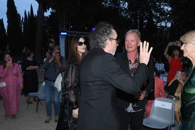 Premio Globo d Oro Verleihung in Rom Rome, German Academy Villa Massimo 64th edition of the Golden Globe, In the photo: Tim Burton Monica Bellucci Sting  Copyright: xVincenzoxLandix xipa-agency.netx xVincenzoxLandix IPA_Agency_IPA47709984
