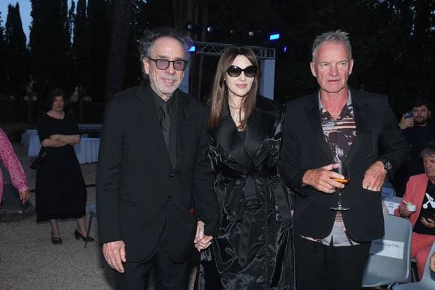 Premio Globo d Oro Verleihung in Rom Rome, German Academy Villa Massimo 64th edition of the Golden Globe, In the photo: Tim Burton Monica Bellucci Sting  Copyright: xVincenzoxLandix xipa-agency.netx xVincenzoxLandix IPA_Agency_IPA47709986