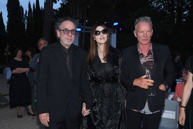 Premio Globo d Oro Verleihung in Rom Rome, German Academy Villa Massimo 64th edition of the Golden Globe, In the photo: Tim Burton Monica Bellucci Sting  Copyright: xVincenzoxLandix xipa-agency.netx xVincenzoxLandix IPA_Agency_IPA47709990