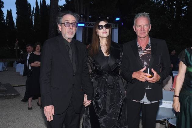 Premio Globo d Oro Verleihung in Rom Rome, German Academy Villa Massimo 64th edition of the Golden Globe, In the photo: Tim Burton Monica Bellucci Sting  Copyright: xVincenzoxLandix xipa-agency.netx xVincenzoxLandix IPA_Agency_IPA47709993