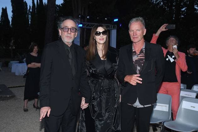 Premio Globo d Oro Verleihung in Rom Rome, German Academy Villa Massimo 64th edition of the Golden Globe, In the photo: Tim Burton Monica Bellucci Sting  Copyright: xVincenzoxLandix xipa-agency.netx xVincenzoxLandix IPA_Agency_IPA47710004