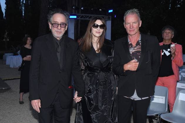 Premio Globo d Oro Verleihung in Rom Rome, German Academy Villa Massimo 64th edition of the Golden Globe, In the photo: Tim Burton Monica Bellucci Sting  Copyright: xVincenzoxLandix xipa-agency.netx xVincenzoxLandix IPA_Agency_IPA47710007