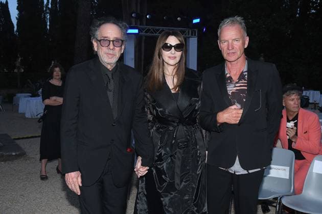 Premio Globo d Oro Verleihung in Rom Rome, German Academy Villa Massimo 64th edition of the Golden Globe, In the photo: Tim Burton Monica Bellucci Sting  Copyright: xVincenzoxLandix xipa-agency.netx xVincenzoxLandix IPA_Agency_IPA47710009