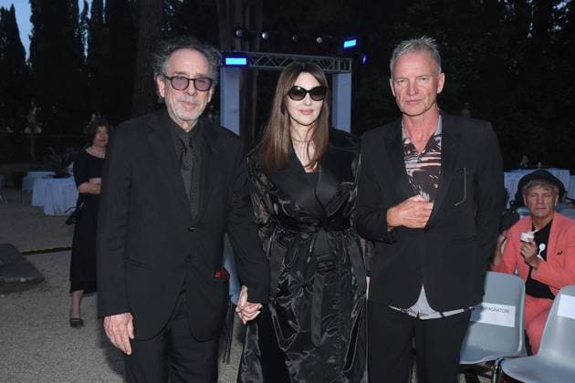 Premio Globo d Oro Verleihung in Rom Rome, German Academy Villa Massimo 64th edition of the Golden Globe, In the photo: Tim Burton Monica Bellucci Sting  Copyright: xVincenzoxLandix xipa-agency.netx xVincenzoxLandix IPA_Agency_IPA47710011