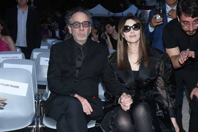 Premio Globo d Oro Verleihung in Rom Rome, German Academy Villa Massimo 64th edition of the Golden Globe, In the photo: Tim Burton Monica Bellucci  Copyright: xVincenzoxLandix xipa-agency.netx xVincenzoxLandix IPA_Agency_IPA47710015