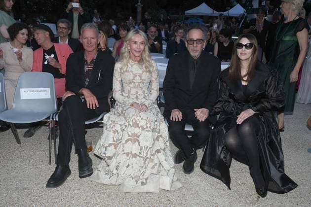 Premio Globo d Oro Verleihung in Rom Rome, German Academy Villa Massimo 64th edition of the Golden Globe, In the photo: Sting Trudie Styler Tim Burton Monica Bellucci  Copyright: xVincenzoxLandix xipa-agency.netx xVincenzoxLandix IPA_Agency_IPA47710065