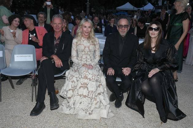 Premio Globo d Oro Verleihung in Rom Rome, German Academy Villa Massimo 64th edition of the Golden Globe, In the photo: Sting Trudie Styler Tim Burton Monica Bellucci  Copyright: xVincenzoxLandix xipa-agency.netx xVincenzoxLandix IPA_Agency_IPA47710066