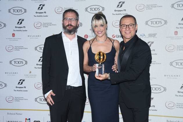 Premio Globo d Oro Verleihung in Rom Rome, German Academy Villa Massimo 64th edition of the Golden Globe, In the photo: Micaela Ramazzotti Stefano Accorsi  Copyright: xVincenzoxLandix xipa-agency.netx xVincenzoxLandix IPA_Agency_IPA47710093
