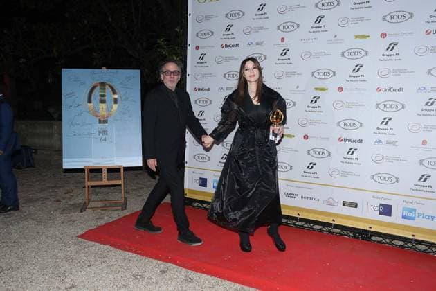 Premio Globo d Oro Verleihung in Rom Rome, German Academy Villa Massimo 64th edition of the Golden Globe, In the photo: Tim Burton Monica Bellucci  Copyright: xVincenzoxLandix xipa-agency.netx xVincenzoxLandix IPA_Agency_IPA47710311