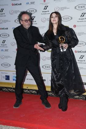 Premio Globo d Oro Verleihung in Rom Rome, German Academy Villa Massimo 64th edition of the Golden Globe, In the photo: Tim Burton Monica Bellucci  Copyright: xVincenzoxLandix xipa-agency.netx xVincenzoxLandix IPA_Agency_IPA47710314