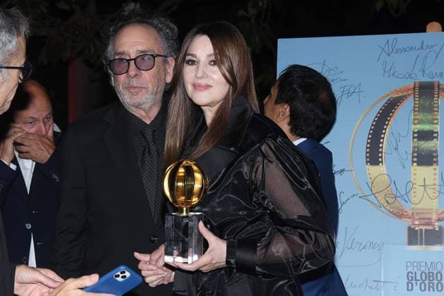 Premio Globo d Oro Verleihung in Rom Rome, German Academy Villa Massimo 64th edition of the Golden Globe, In the photo: Tim Burton Monica Bellucci  Copyright: xVincenzoxLandix xipa-agency.netx xVincenzoxLandix IPA_Agency_IPA47710368