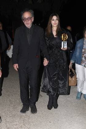 Premio Globo d Oro Verleihung in Rom Rome, German Academy Villa Massimo 64th edition of the Golden Globe, In the photo: Tim Burton Monica Bellucci  Copyright: xVincenzoxLandix xipa-agency.netx xVincenzoxLandix IPA_Agency_IPA47710373