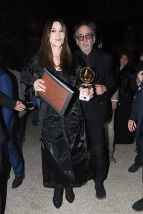 Premio Globo d Oro Verleihung in Rom Rome, German Academy Villa Massimo 64th edition of the Golden Globe, In the photo: Tim Burton Monica Bellucci  Copyright: xVincenzoxLandix xipa-agency.netx xVincenzoxLandix IPA_Agency_IPA47710376
