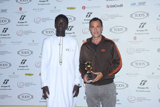 Premio Globo d Oro Verleihung in Rom Rome, German Academy Villa Massimo 64th edition of the Golden Globe, In the photo: Seydou Sarr Matteo Garrone  Copyright: xVincenzoxLandix xipa-agency.netx xVincenzoxLandix IPA_Agency_IPA47710391