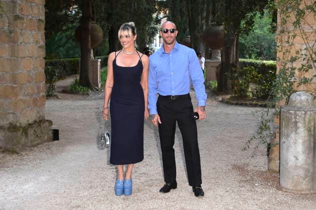 Micaela Ramazzotti and Claudio Pallitto at the 64 Globi d Oro 2024 awards ceremony at the Accademia Tedesca di Roma Villa Massimo Rome, 03 07 2024 Foto:xA.xM.xTinghinox xFuturexImagex globo_doro_4775