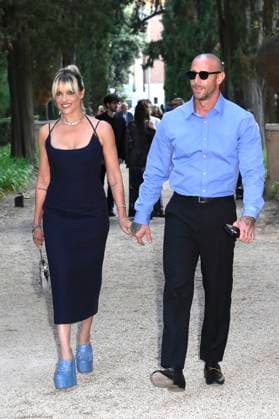 Micaela Ramazzotti and Claudio Pallitto at the 64 Globi d Oro 2024 awards ceremony at the Accademia Tedesca di Roma Villa Massimo Rome, 03 07 2024 Foto:xA.xM.xTinghinox xFuturexImagex globo_doro_4777