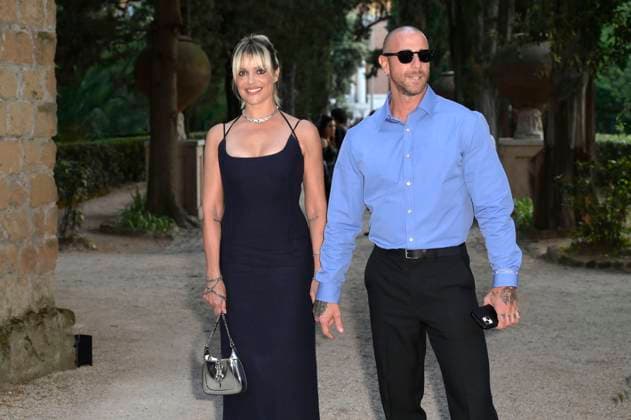 Micaela Ramazzotti and Claudio Pallitto at the 64 Globi d Oro 2024 awards ceremony at the Accademia Tedesca di Roma Villa Massimo Rome, 03 07 2024 Foto:xA.xM.xTinghinox xFuturexImagex globo_doro_4780