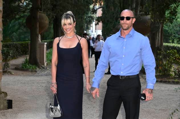 Micaela Ramazzotti and Claudio Pallitto at the 64 Globi d Oro 2024 awards ceremony at the Accademia Tedesca di Roma Villa Massimo Rome, 03 07 2024 Foto:xA.xM.xTinghinox xFuturexImagex globo_doro_4782