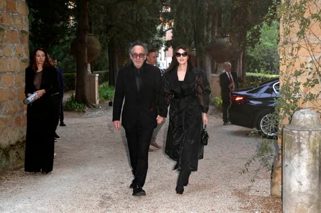 Tim Burton with partner Monica Bellucci at the 64 Globi d Oro 2024 awards ceremony at the Accademia Tedesca di Roma Villa Massimo Rome, 03 07 2024 Foto:xA.xM.xTinghinox xFuturexImagex globo_doro_4825