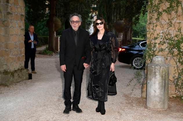 Tim Burton with partner Monica Bellucci at the 64 Globi d Oro 2024 awards ceremony at the Accademia Tedesca di Roma Villa Massimo Rome, 03 07 2024 Foto:xA.xM.xTinghinox xFuturexImagex globo_doro_4826