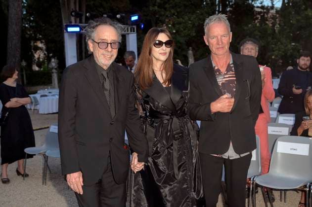 Tim Burton, Monica Bellucci and Sting at the 64 Globi d Oro 2024 awards ceremony at the Accademia Tedesca di Roma Villa Massimo Rome, 03 07 2024 Foto:xA.xM.xTinghinox xFuturexImagex globo_doro_4867