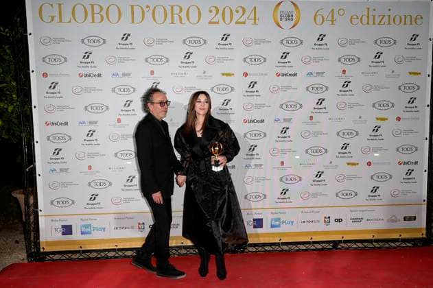 Tim Burton with partner Monica Bellucci at the 64 Globi d Oro 2024 awards ceremony at the Accademia Tedesca di Roma Villa Massimo Rome, 03 07 2024 Foto:xA.xM.xTinghinox xFuturexImagex globo_doro_4897