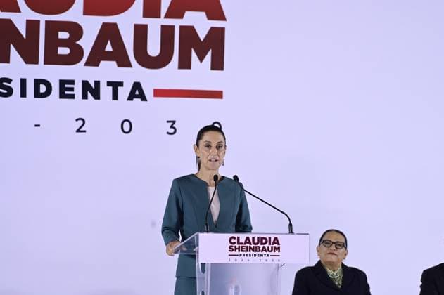 Mexiko, Claudia Sheinbaum Pressekonferenz in Mexiko-Stadt Incoming President of Mexico Claudia Sheinbaum Pardo, speaking during the presentation of the third part of her government cabinet at Museo Interactivo de EconomoÂ­a Mexico City Mexico - ZUMAe321 20240704_zia_e321_011 Copyright: xCarlosxTischlerx