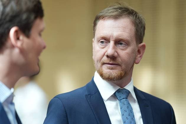 BUNDESRAT, 1046. Plenarsitzung Michael Kretschmer (CDU) Ministerpraesident von Sachsen im Portrait im Plenarsaal bei der 1046.. Bundesratssitzung, Berlin, 05.07.2024 Berlin Berlin Deutschland *** FEDERAL COUNCIL, 1046 plenary session Michael Kretschmer CDU State Premier of Saxony in portrait in the plenary hall at the 1046 Bundesrat session, Berlin, 05 07 2024 Berlin Berlin Germany