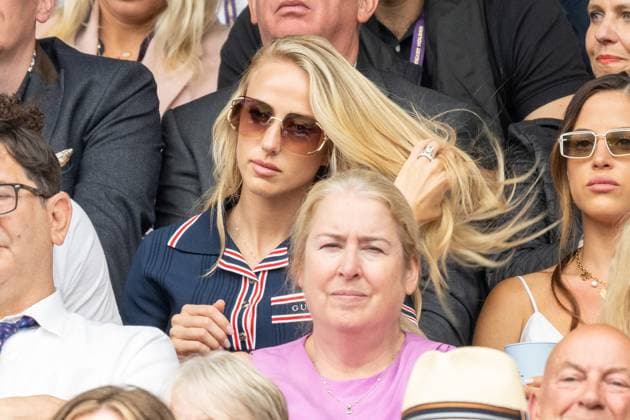 Brittany Mahomes watches centre court tennis on the fifth day of the Wimbledon tennis championships held at the All England Lawn Tennis & Croquet Club Featuring: Brittany Mahomes Where: London, United Kingdom When: 05 Jul 2024 Credit: Ray Tang Cover Images **STRICTLY EDITORIAL USE ONLY** EDITORIAL USE ONLY. NOT FOR USE BY NEWSPAPERS BASED IN THE UK. Copyright: xx coverimg53923295