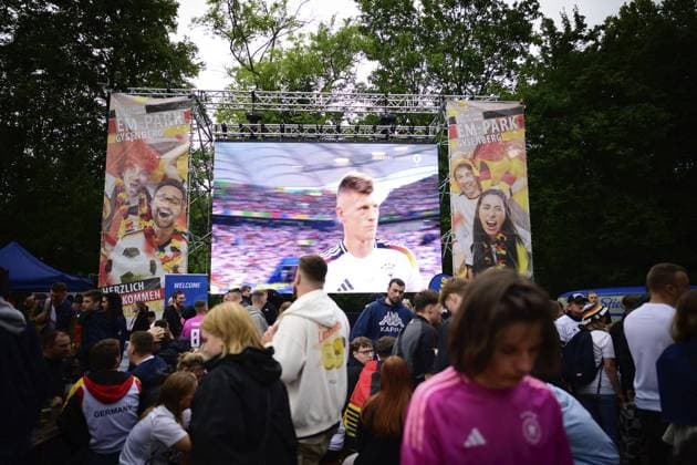 Herne Public Viewing Germany vs Spain FOR EDITORIAL PURPOSES ONLY EDITORIAL USE ONLY p Public Viewing during the European Championship 2024 at the match Germany vs Spain on Friday, July 5, 2024, at Revierpark Gysenberg in Herne The match ended 1 2 Germany NRW Herne Copyright UwexErnst Copyright: UwexErnst doc7w64ihhjf2r10hlwp5mz ,EDITORIAL USE ONLY Copyright: UwexErnst