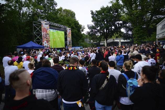 Herne Public Viewing Germany vs Spain FOR EDITORIAL PURPOSES ONLY EDITORIAL USE ONLY p Public Viewing during the European Championship 2024 at the match Germany vs Spain on Friday, July 5, 2024, at Revierpark Gysenberg in Herne The match ended 1 2 Germany NRW Herne Copyright UwexErnst Copyright: UwexErnst doc7w64ifs43ihee04s268 ,EDITORIAL USE ONLY Copyright: UwexErnst