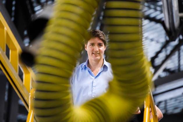 July 5, 2024, Richmond Hill, On, Canada: Prime Minister Justin Trudeau tours a fully electric bus at a York Region Transit facility, in Richmond Hill, Ont., on Friday, July 5, 2024. Richmond Hill Canada  - ZUMAc35_ 20240705_zaf_c35_120 Copyright: xChristopherxKatsarovx