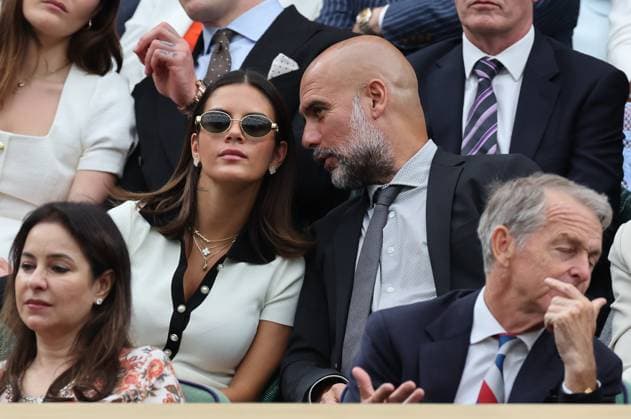 . 06 07 2024. London, United Kingdom. Pep Guardiola and daughter Maria in the Royal Box on day six of the Wimbledon Tennis Championships in London.  xStephenxLockx xi-Imagesx IIM-25356-0057