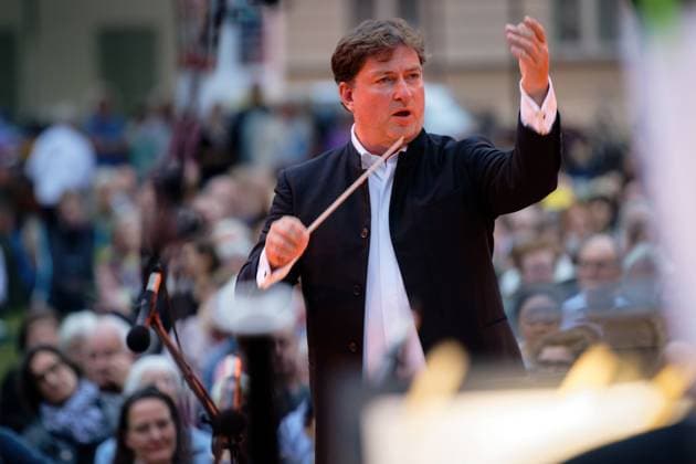 Music Art Culture Symphony Orchestra Classic 6 07 2024 Potsdam State Capital Brandenburg Classic at Weberplatz 2024 15 years Symphony Orchestra Collegium musicum Potsdam Artistic Director Dr Knut Andreas Potsdam Brandenurg GER