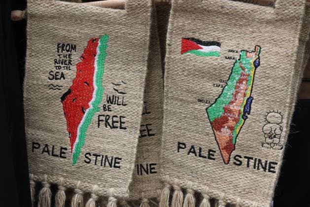 Support For Palestine In Toronto Amid The Israel Hamas Conflict Items are being displayed that show solidarity for Gaza and Palestine amid the Israel-Hamas conflict at a small shop in Toronto, Ontario, Canada, on July 06, 2024. Toronto Canada  Copyright: xCreativexTouchxImagingxLtdx originalFilename: friedman-supportf240706_npCJY.jpg